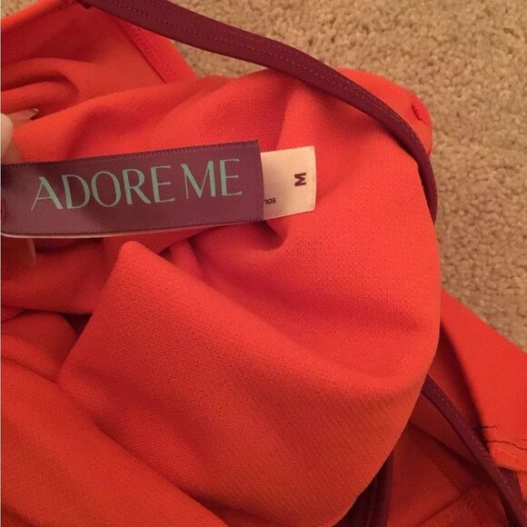 Adore Me Portia Contour One Piece Colorblock Swimsuit Red Purple Size Medium - Picture 5 of 5